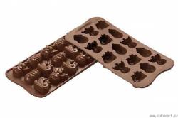 Silikonová forma na čokoládu – veselé Vánoce