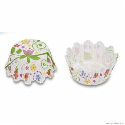 Papírové pečicí formičky - potisk květinová zahrada - Stadter