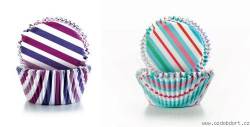 Papírové košíčky proužky 7,5 x 4cm