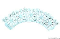 Ozdobný límec na košíčky - modrý