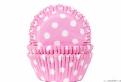 Košíčky na muffiny 50ks růžové s bílými puntíky
