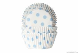Košíčky na muffiny 50ks světle modré puntíky