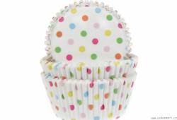 Papírový košíček na muffiny puntíkovaný 50ks