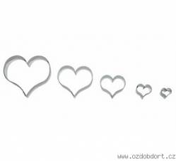 Srdíčka prohnutá 5ks