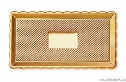 Servírovací tác zlatý  MEDORO 15x35cm