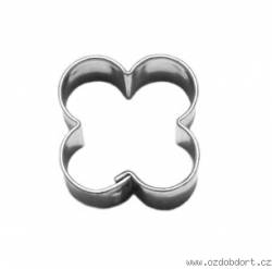 Mini vykrajovátko ve tvaru květu z pocínovaného plechu.