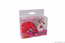 Papírové košíčky a zapichovátka – sněhuláci – set 48 ks