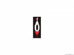 Dortová svíčka se srdíčkem číslice 0