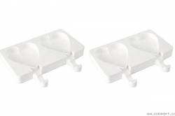 Silikonová forma na nanuky – 2 kusy srdce