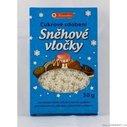 Cukrové zdobení sněhové vločky 30g