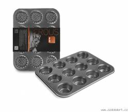 Perforovaná forma na pečení na 12 muffinů 35,5x26,5x3,5cm