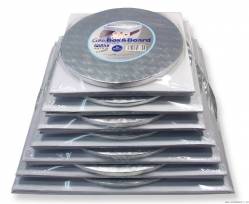 Dortová podložka stříbrná kruh + dortová krabice