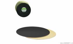 Podložka pod dort 1ks oboustranná černo zlatá 32cm 3mm