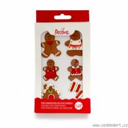 6 ks cukrových dekorací Perníček