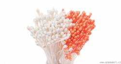 Perleťové pestíky - bílé, oranžové