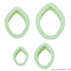 Plastová vykrajovátka - Lístky růže 4ks