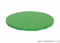 Kulatá podložka pod dort zelená 35x1,2 cm