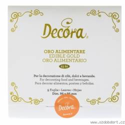 5 listů jedlého zlata 86x86 mm