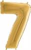 Nafukovací balónek číslo 7 zlatý 66cm