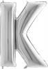 Nafukovací balónek písmeno K stříbrné 102 cm