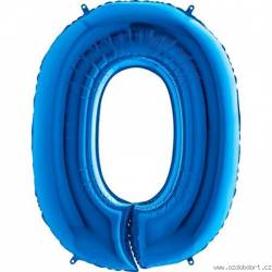 Nafukovací balónek číslo 0 modrý 102cm extra velký