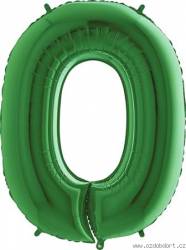 Nafukovací balónek číslo 0 zelený 102cm extra velký