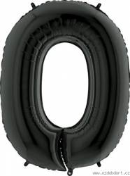 Nafukovací balónek číslo 0 černý 102cm extra velký