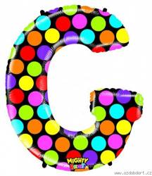 Nafukovací balónek písmeno G barevné 102 cm