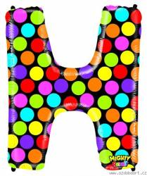 Nafukovací balónek písmeno H barevné 102 cm