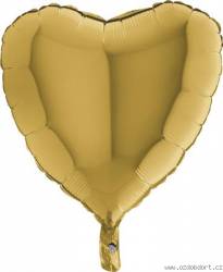 Nafukovací balónek zlaté srdce 46 cm