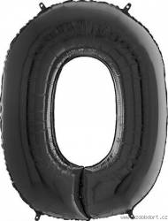 Nafukovací balónek číslo 0 černý 66cm