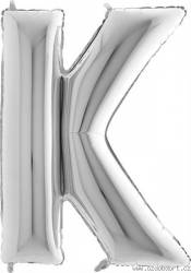 Nafukovací balónek písmeno K stříbrné 102 cm