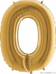 Nafukovací balónek písmeno O zlaté 102 cm