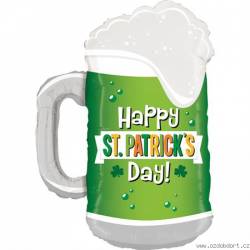 Nafukovací balónek oslava svatého patrika zelené pivo 86cm