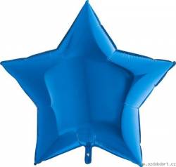 Nafukovací balónek modrá hvězda 91 cm