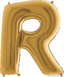 Nafukovací balónek písmeno R zlaté 102 cm
