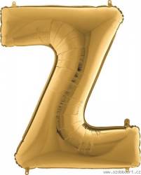 Nafukovací balónek písmeno Z zlaté 102 cm