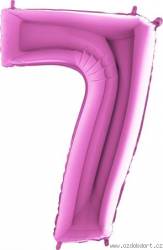 Nafukovací balónek číslo 7 růžový 102cm extra velký