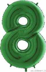 Nafukovací balónek číslo 8 zelený 102cm extra velký