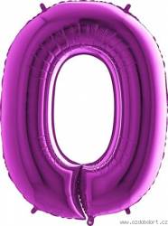 Nafukovací balónek číslo 0 fialový 102cm extra velký