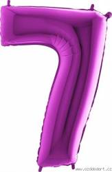 Nafukovací balónek číslo 7 fialový 102cm extra velký