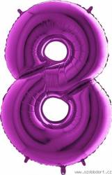 Nafukovací balónek číslo 8 fialový 102cm extra velký