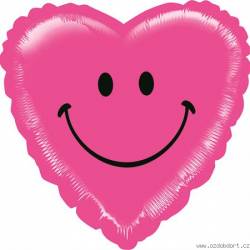 Nafukovací balónek růžové srdce smile 53cm
