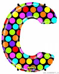 Nafukovací balónek písmeno C barevné 102 cm