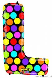 Nafukovací balónek písmeno L barevné 102 cm