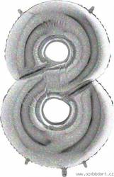 Nafukovací balónek číslo 8 holografický 102cm extra velký