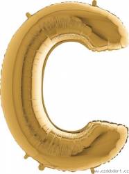Nafukovací balónek písmeno C zlaté 102 cm