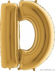 Nafukovací balónek písmeno D zlaté 102 cm