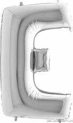 Nafukovací balónek písmeno E stříbrné 102 cm