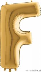 Nafukovací balónek písmeno F zlaté 102 cm